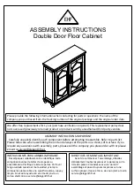 EHF Double Door Floor Cabinet Assembly Instructions Manual предпросмотр