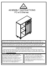 EHF FC w/3 Shelves Assembly Instructions Manual предпросмотр