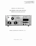 Предварительный просмотр 1 страницы EHRHORN PA-76 Operating And Technical Manual