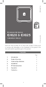 EI Ei1020 Installation Manual предпросмотр