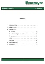 Предварительный просмотр 2 страницы Eickemeyer HiRay Plus Operating Manual