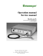 Eickemeyer Swiftcam X Operation Manual Service Manual предпросмотр