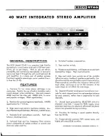 Предварительный просмотр 2 страницы Eico ST 40 Instruction Manual