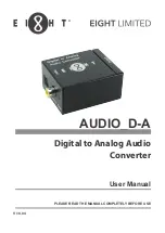 Eight AUDIO D-A User Manual preview