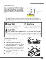 Предварительный просмотр 61 страницы Eiki Brilliant LC-XBL30 Owner'S Manual