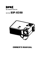 Предварительный просмотр 1 страницы Eiki EIP-X350 Owner'S Manual