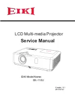 Предварительный просмотр 1 страницы Eiki EK-110U Service Manual