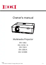 Eiki EK-125UK Owner'S Manual предпросмотр