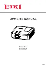 Предварительный просмотр 1 страницы Eiki EK-308U Owner'S Manual