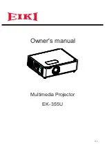 Preview for 1 page of Eiki EK-355U Owner'S Manual