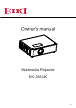 Eiki EK-355UK Owner'S Manual предпросмотр