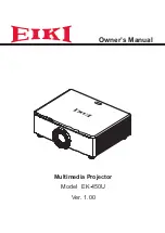 Предварительный просмотр 1 страницы Eiki EK-450U Owner'S Manual