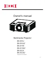 Preview for 1 page of Eiki EK-510U Owner'S Manual