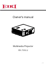 Предварительный просмотр 1 страницы Eiki EK-700LU Owner'S Manual