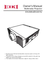 Eiki EK-830U Owner'S Manual предпросмотр