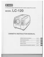 Предварительный просмотр 1 страницы Eiki LC-120 Owner'S Instruction Manual