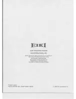 Preview for 22 page of Eiki LC-350 Owner'S Instruction Manual