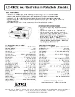 Preview for 1 page of Eiki LC-4300S Specification Sheet