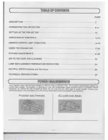 Предварительный просмотр 4 страницы Eiki LC-6000U Owner'S Instruction Manual