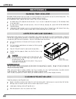 Предварительный просмотр 40 страницы Eiki LC-NB4 Owner'S Manual