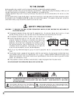 Предварительный просмотр 2 страницы Eiki LC-SB10 Owner'S Manual