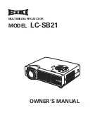 Предварительный просмотр 1 страницы Eiki LC-SB21 Owner'S Manual