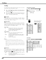 Предварительный просмотр 42 страницы Eiki LC-SB21 Owner'S Manual