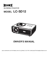 Предварительный просмотр 1 страницы Eiki LC SD12  LC-SD12 LC-SD12 Owner'S Manual