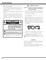 Предварительный просмотр 4 страницы Eiki LC SD12  LC-SD12 LC-SD12 Owner'S Manual