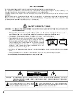 Preview for 2 page of Eiki LC-SM3 Owner'S Manual