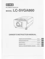 Eiki LC-SVGA860 Owner'S Instruction Manual preview