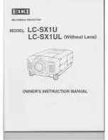 Eiki LC-SX1UL Owner'S Instruction Manual предпросмотр