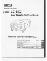 Eiki LC-SX2 Owner'S Instruction Manual предпросмотр