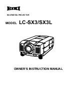 Eiki LC-SX3 Owner'S Instruction Manual предпросмотр