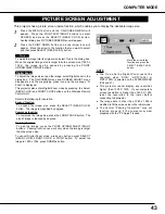 Предварительный просмотр 43 страницы Eiki LC-SX3 Owner'S Instruction Manual