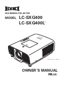 Предварительный просмотр 1 страницы Eiki LC-SXG400 Owner'S Manual