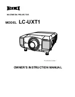 Eiki LC UXT1  LC-UXT1 LC-UXT1 Owner'S Instruction Manual preview