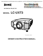 Предварительный просмотр 1 страницы Eiki LC-UXT3 Owner'S Instruction Manual