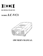 Предварительный просмотр 1 страницы Eiki LC-VC1 Owner'S Manual