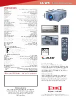 Preview for 2 page of Eiki LC-W5 Features & Specifications