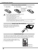 Предварительный просмотр 12 страницы Eiki LC-WS250 Owner'S Manual