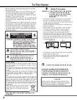 Предварительный просмотр 4 страницы Eiki LC-WXL200 Owner'S Manual