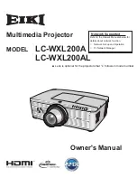 Preview for 1 page of Eiki LC-WXL200A Owner'S Manual