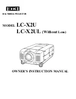 Eiki LC-X2U Owner'S Instruction Manual предпросмотр