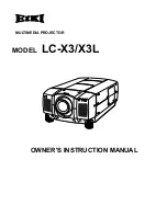 Eiki LC-X3 Owner'S Instruction Manual предпросмотр