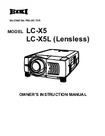 Preview for 1 page of Eiki LC-X5 Owner'S Instruction Manual