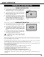 Предварительный просмотр 21 страницы Eiki LC-X5 Owner'S Instruction Manual