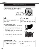 Предварительный просмотр 44 страницы Eiki LC-X50M Owner'S Instruction Manual