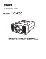 Предварительный просмотр 1 страницы Eiki LC-X60 Owner'S Instruction Manual