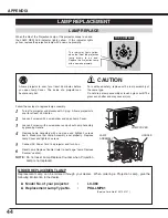 Preview for 44 page of Eiki LC-X60 Owner'S Instruction Manual